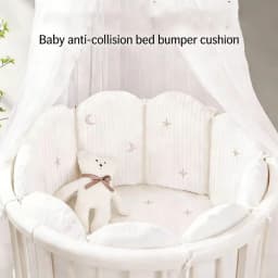 3-piece Set of Irregular Bed Frame, Baby Crib Bumper Children's and Baby Collision Prevention Baby Room Decoration 2026 New