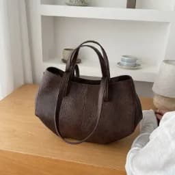 Simple Minimalist Diaper Bags For Women Elegant Designer Leather Tote Bag Vintage Trendy Luxury Commuter Bag