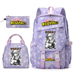My Hero Academia Toga Himiko Print Student Backpack Lunch Bag Pencil Case Set for Girls School Supplies