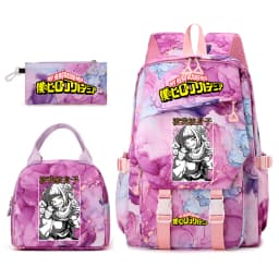 My Hero Academia Toga Himiko Print Student Backpack Lunch Bag Pencil Case Set for Girls School Supplies