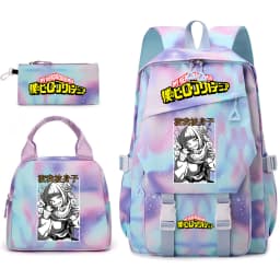 My Hero Academia Toga Himiko Print Student Backpack Lunch Bag Pencil Case Set for Girls School Supplies