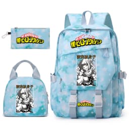 My Hero Academia Toga Himiko Print Student Backpack Lunch Bag Pencil Case Set for Girls School Supplies