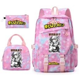 My Hero Academia Toga Himiko Print Student Backpack Lunch Bag Pencil Case Set for Girls School Supplies