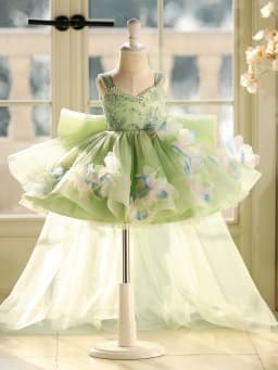 Baby First Birthday Dress 0-12 years old girl's princess dress with big bow wedding flower girl dress luxurToddler pageant dress