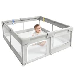Baby Playpen - Portable Safety Play Yard Use Foldable Design for Home Travel & Playtime Creates Secure Space for Toddlers