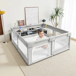 Baby Playpen - Portable Safety Play Yard Use Foldable Design for Home Travel & Playtime Creates Secure Space for Toddlers