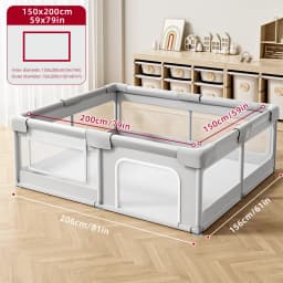 Baby Playpen - Portable Safety Play Yard Use Foldable Design for Home Travel & Playtime Creates Secure Space for Toddlers