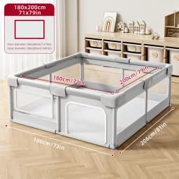 Baby Playpen - Portable Safety Play Yard Use Foldable Design for Home Travel & Playtime Creates Secure Space for Toddlers