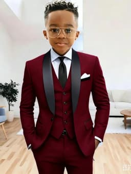New Arrival Boys Formal Suit Set 3 Pieces Jacket Vest Pants Wedding Tuxedo Kids Shawl Lapel Slim Fit Suits For Birthday 2-20T