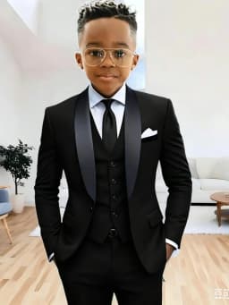 New Arrival Boys Formal Suit Set 3 Pieces Jacket Vest Pants Wedding Tuxedo Kids Shawl Lapel Slim Fit Suits For Birthday 2-20T