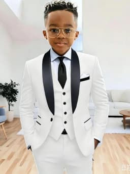 New Arrival Boys Formal Suit Set 3 Pieces Jacket Vest Pants Wedding Tuxedo Kids Shawl Lapel Slim Fit Suits For Birthday 2-20T
