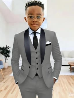 New Arrival Boys Formal Suit Set 3 Pieces Jacket Vest Pants Wedding Tuxedo Kids Shawl Lapel Slim Fit Suits For Birthday 2-20T