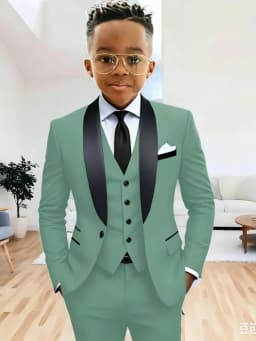 New Arrival Boys Formal Suit Set 3 Pieces Jacket Vest Pants Wedding Tuxedo Kids Shawl Lapel Slim Fit Suits For Birthday 2-20T