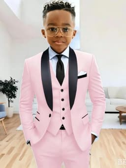New Arrival Boys Formal Suit Set 3 Pieces Jacket Vest Pants Wedding Tuxedo Kids Shawl Lapel Slim Fit Suits For Birthday 2-20T