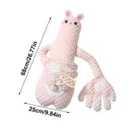 Baby Patting Pillow Stuffed Animal Shape Crib Soother Cushion 3 Adjustable Modes Interactive Cozy Companion For Car Seat