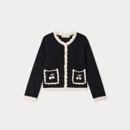 Pre-sale(ship September) 2026 BP Vest Autumn Baby Girls Print Dress Handmade Crochet Cardigan for Girls Kids Shirts & Skirts Set