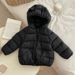 Children's Lightweight Down Cotton Jacket Baby Short Cotton Jacket Hooded Cotton Jacket for Boys and Girls Winter Outerwear