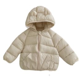Children's Lightweight Down Cotton Jacket Baby Short Cotton Jacket Hooded Cotton Jacket for Boys and Girls Winter Outerwear