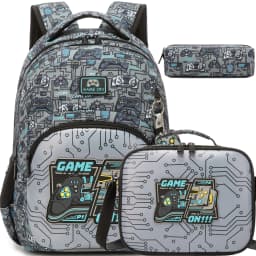 School Backpack for Boys Kids Backpack for Boys Primary School Daypack Elementary Students Kids Schoolbag with Lunch Bag