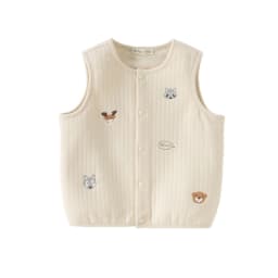 Dave Bella Cotton Vest for Children Girls Boys Waistcoat Cardigan Sleeveless Autumn Spring Cartoon Fashion Cute Casual DB3262582