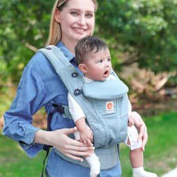 Egobaby All Carry Positions Breathable mesh baby carrier, enhancing lumbar support and airflow (7-45 pounds)