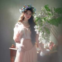 Women Elegant French Painting Style Maternity Dress for Photo Shoot Pregnancy Lace Top with Skirt 2pcs Dresses for Photography