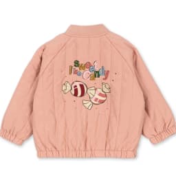 -Cute Fruit Kitten Candy Pattern Embroidered Winter Coat Zipper Baseball Jacket for Children Back Printed 2026 New Children Coat