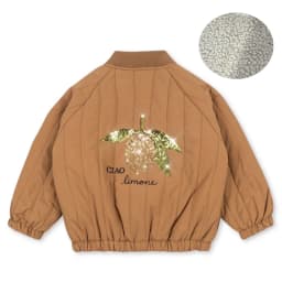 -Cute Fruit Kitten Candy Pattern Embroidered Winter Coat Zipper Baseball Jacket for Children Back Printed 2026 New Children Coat