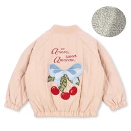 -Cute Fruit Kitten Candy Pattern Embroidered Winter Coat Zipper Baseball Jacket for Children Back Printed 2026 New Children Coat