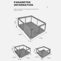 Large Baby Playpen Extra Large Safety Playpen for Toddlers Thickened Stainless Steel Frame Corner Sponge Protection Breathing Mesh Zipper Door Baby Activity Center Indoor Playground Safety Gate