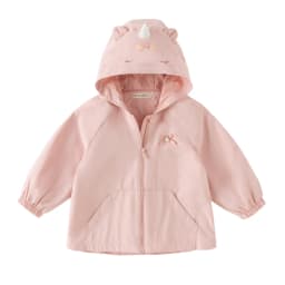 Dave Bella Jacket Autumn Hooded Children Girls Topcoat Spring Clothes Outerwear Cartoon Unicorn Fashion Outdoor Casual DB3262606