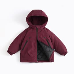 Kids Hooded Ski Jacket Winter Snow Coat Waterproof Windproof Outdoor Padded Jacket with Quilted Lining Boys Girls Warm Outwear