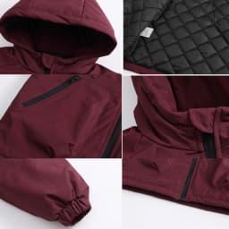 Kids Hooded Ski Jacket Winter Snow Coat Waterproof Windproof Outdoor Padded Jacket with Quilted Lining Boys Girls Warm Outwear