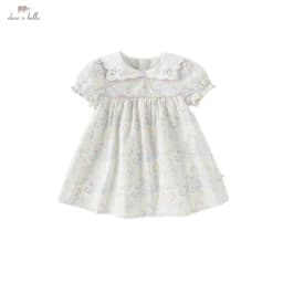 Dave Bella Girls Baby Dress Summer Fashion Casual Sweet Cute Print Kids Cotton Thin Princess Dress Cool Party Outdoor DB2251296