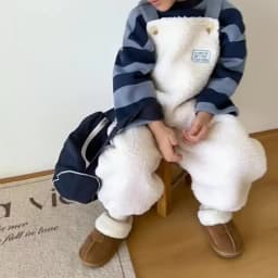 2025 New Winter Children Warm Lamb Fleece Overalls Cotton Girls Warm Trousers Fashion Boys Strap Pants Kids Casual Clothes