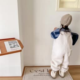 2025 New Winter Children Warm Lamb Fleece Overalls Cotton Girls Warm Trousers Fashion Boys Strap Pants Kids Casual Clothes