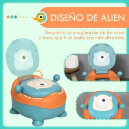 Zonekiz Portable Baby Potty for 6-36 Months with Lid 35.6X35.7X22.2 cm Blue