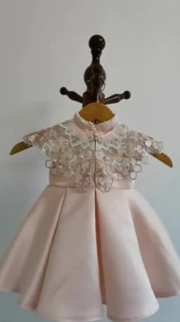 2025 New Children Satin Pink Princess Ball Gown Girls Cute Birthday Baptism Wedding Party Dress g227