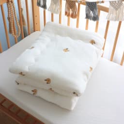 100/150cm Winter Thick Muslin Cotton Embroidered Bear Tiger Baby Duvet Newborn Thermal Comforter Baby Crib Blanket with Filler