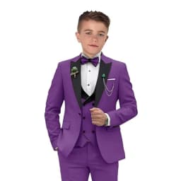 Newest Kids Suit Set 2-14 Years Single Button Boy's 4 Pieces Formal Suits Blazer Vest Pants Wedding Guest Tuxedo Piano Suit