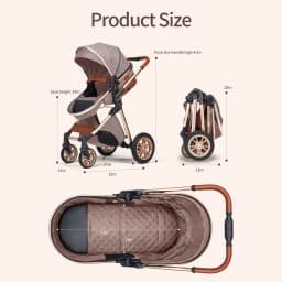 All-in-One Luxury Pram: Vista 3-in-1 Stroller with Reversible Parent-Facing Seat & High Landscape
