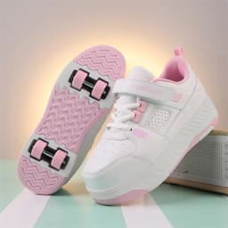 Children's Skateboard Shoes Walking Rolling Dual-Use Comfortable Wear-resistant Outdoor Roller Skate Sneakers Girls Boys 4 Wheel