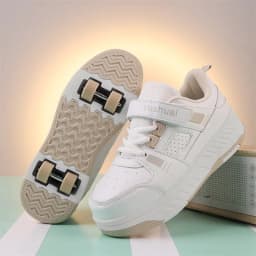 Children's Skateboard Shoes Walking Rolling Dual-Use Comfortable Wear-resistant Outdoor Roller Skate Sneakers Girls Boys 4 Wheel