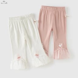Dave Bella Children Summer Mesh Lace Flare Light Leggings Pants Girls Elastic Trouses Kids 1-7 Years Leggings Outdoor DB2261518