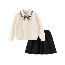Dave Bella Children 2PCS Sweater Skirt Sets Girls Long Sleeve Cardigan Princess Skirt Party Clothes Top Dress Suits DK3241333