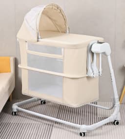 2025 New Portable Child Beds Multifunctional Children Folding Newborn Baby Cribs Child Beds Luxury Baby Bassinet Bedside Crib