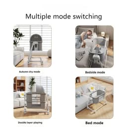 2025 New Portable Child Beds Multifunctional Children Folding Newborn Baby Cribs Child Beds Luxury Baby Bassinet Bedside Crib