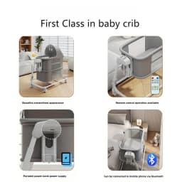 2025 New Portable Child Beds Multifunctional Children Folding Newborn Baby Cribs Child Beds Luxury Baby Bassinet Bedside Crib