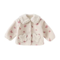 Dave Bella Children Coat Autumn Winter Baby Girls Fashion Sweet Warm Top Thick Floral Print Outerwear Girls' Clothing DB4254638