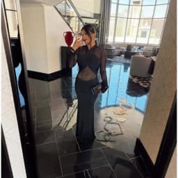 Black Sheer Maternity Dress, Mesh Long Sleeve Bodycon Maxi Gown for Bump Revealing Photoshoot, Sexy Pregnancy Evening Wear